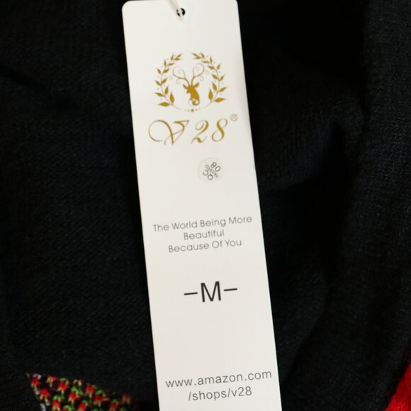 V28 Christmas Sweater Button Front Santa Snowman Tree - Picture 11 of 15